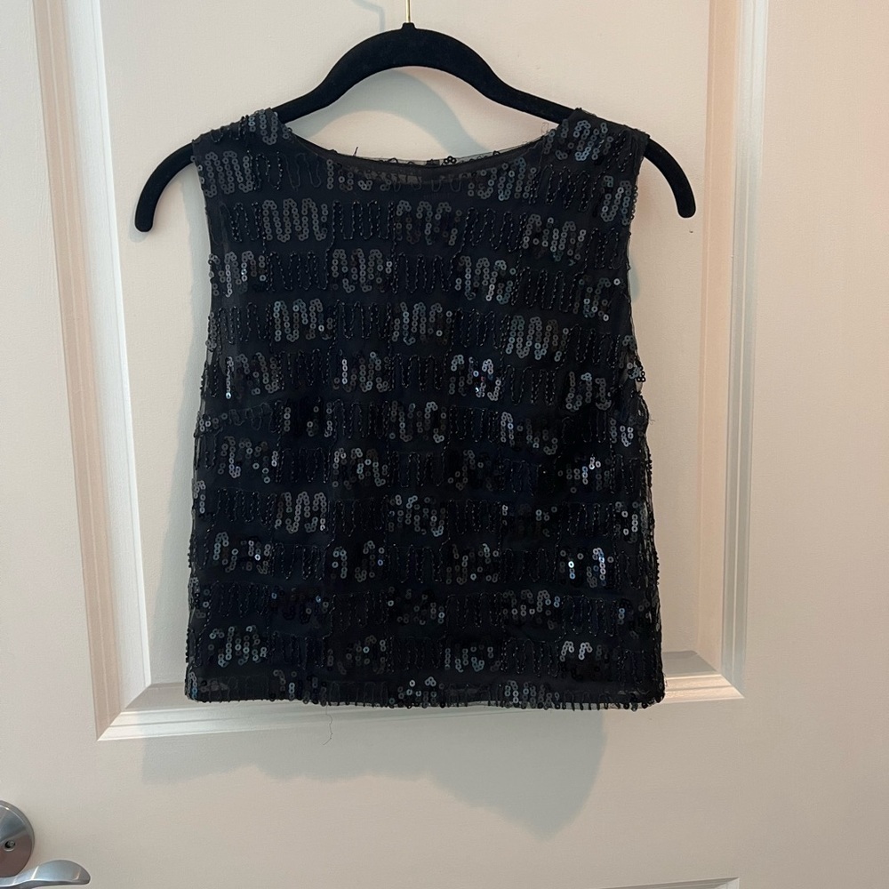 Millau Beaded And Sequins Crop Top